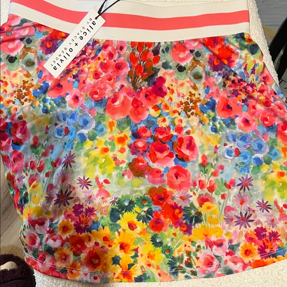 Alice + Olivia Vibrant Floral Pencil Skirt - Multicolor